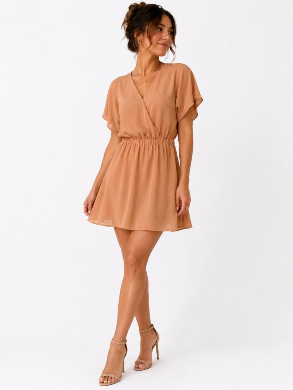 Versona Soft Peach Blouse Dress